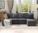 COMHOMA L/U Shaped Convertible Sectional Sofa with Big Storage HS301