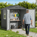 COMHOMA Outdoor Metal Storage Tool Shed B106