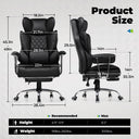 COMHOMA® Big and Tall Ergonomic Office Chair with Linkage Armrest & Wide Seat