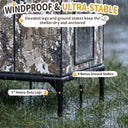 LUCKLIFE® Extra Large Heated Cat House for Outside, 100% Weatherproof, 27.9"W x 16.5"D x 32.7"H, PET07
