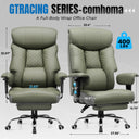 COMHOMA Big and Tall Office Chair 400lbs, 90°-150° Recline CH810