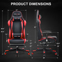 GTPLAYER Gaming Chair with Footrest, Swivel Rocker with Headrest and Lumbar Support GT002NAF