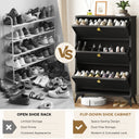 COMHOMA Shoe Storage Cabinet with 3  Flip Drawers