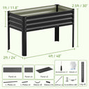 Metal Raised Garden Bed with Gloves Tools OT-GD02