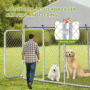 [SUMMER CLEARANCE] 7.5'x7.5'/11'*15' COMHOMA® Outdoor Dog Kennel with All Weather Resistant Roof OT-GD05-2