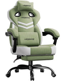 LUCKRACER Big and Tall Gaming Chair 350lbs with Footrest LR408