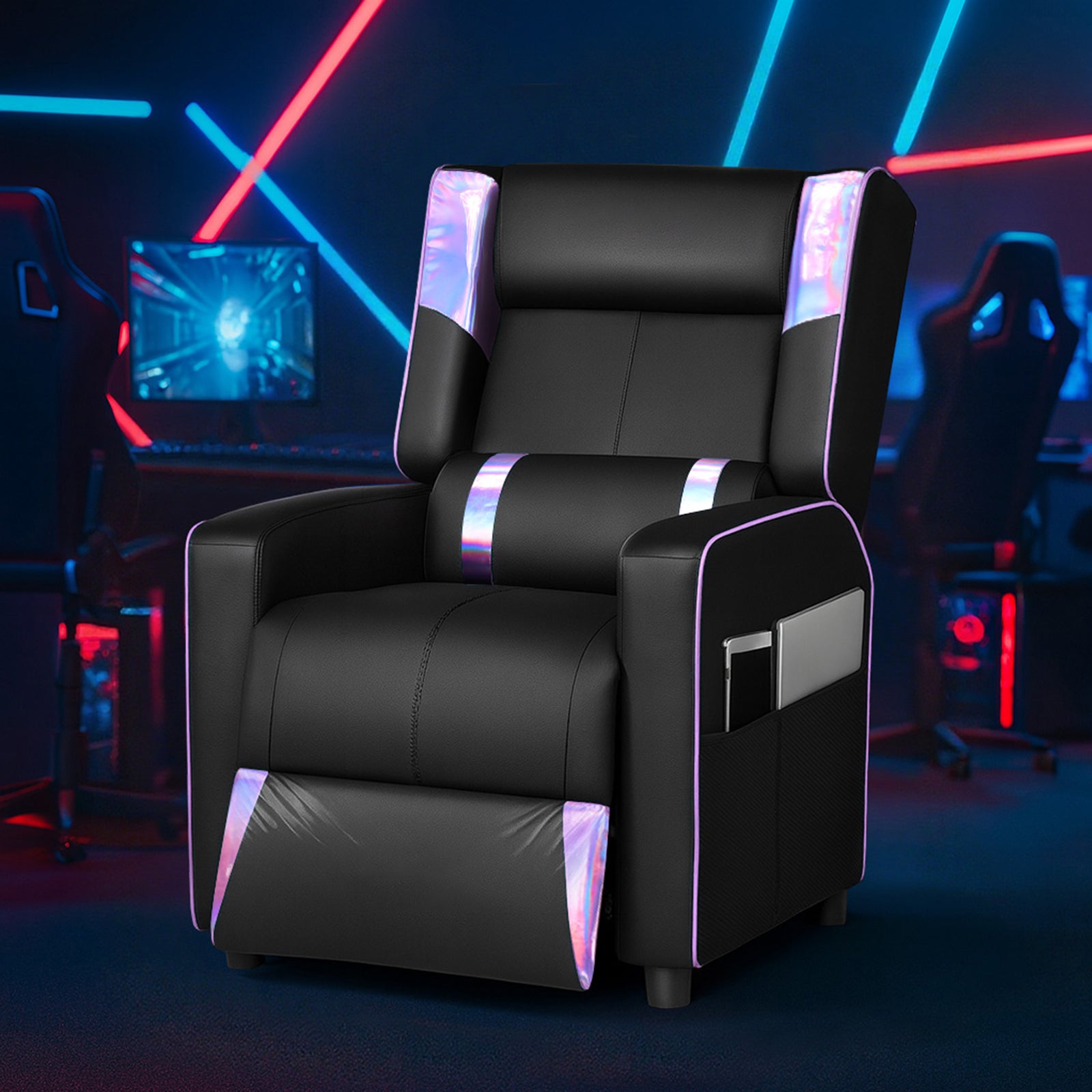 GTPLAYER® Gaming Massage Recliner with Bluetooth Speakers GT208M