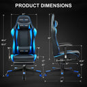 GTPLAYER Gaming Chair with Footrest, Swivel Rocker with Headrest and Lumbar Support GT002NAF