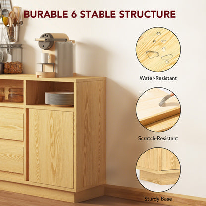 COMHOMA 63'' Buffet Sideboard Cabinet with Storage