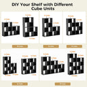 COMHOMA 4, 6, 8 Wood Cube Storage Organizer with Open Back and Removable Back Panels B3001