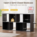 COMHOMA 4, 6, 8 Wood Cube Storage Organizer with Open Back and Removable Back Panels B3001