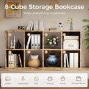 COMHOMA 4, 6, 8 Wood Cube Storage Organizer with Open Back and Removable Back Panels B3001