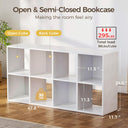 COMHOMA 4, 6, 8 Wood Cube Storage Organizer with Open Back and Removable Back Panels B3001