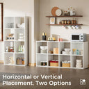 COMHOMA 4, 6, 8 Wood Cube Storage Organizer with Open Back and Removable Back Panels B3001