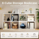 COMHOMA 4, 6, 8 Wood Cube Storage Organizer with Open Back and Removable Back Panels B3001