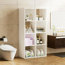 COMHOMA 4, 6, 8 Wood Cube Storage Organizer with Open Back and Removable Back Panels B3001