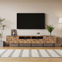 Mid Century TV Stand with 2 Drawers, Media Console Table for TVs up to 85'', Entertainment Center with Storage for Living room, Bedroom, Home Theatre