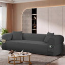 Spring Sofa with High-Quality Fabric, Pillows & Storage - Pocketed Springs, High-Density Foam, for Living Room, Apartment or Studics,Gray.