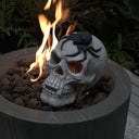 Demon Skull,Suitable for  Outdoor Fireplace and Fire Pit, Halloween Decoration