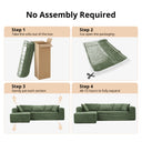 COMHOMA Modular Sectional Couch with L/R-Shape Chaise, Corduroy Upholstery & No Assembly Required B10