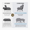 COMHOMA 72“ Convertible Futon Sofa Bed with Adjustable Backrest B001