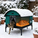 LUCKLIFE® Heated Outdoor Cat House, Weatherproof Shelter with Heating Pad, Winter Use PET06