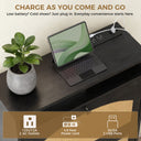 Shoe Storage Cabinet with 2 Flip Drawers & Charging Station