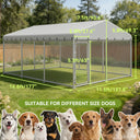 [SUMMER CLEARANCE] 7.5'x7.5'/11'*15' COMHOMA® Outdoor Dog Kennel with All Weather Resistant Roof OT-GD05-2