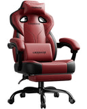 LUCKRACER Big and Tall Gaming Chair 350lbs with Footrest LR408