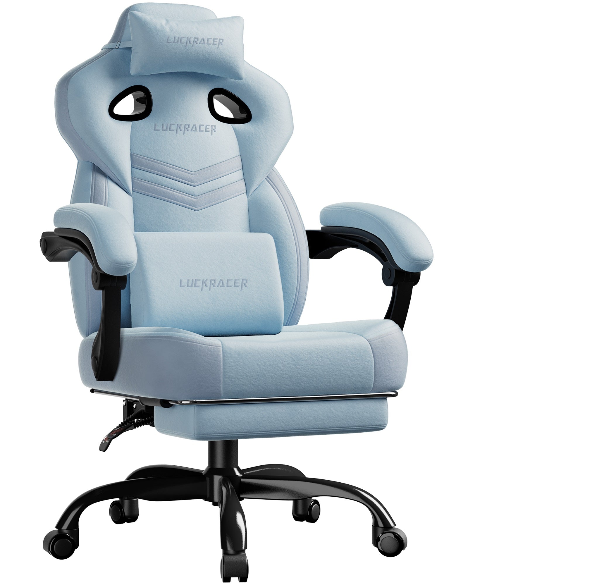 LUCKRACER Big and Tall Gaming Chair 350lbs with Footrest LR408