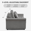 COMHOMA Convertible Pull Out Sofa Bed with 2 Pillows B008