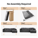 COMHOMA Modular Sectional Couch with L/R-Shape Chaise, Corduroy Upholstery & No Assembly Required B10