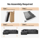 COMHOMA Modular Sectional Couch with L/R-Shape Chaise, Corduroy Upholstery & No Assembly Required B10