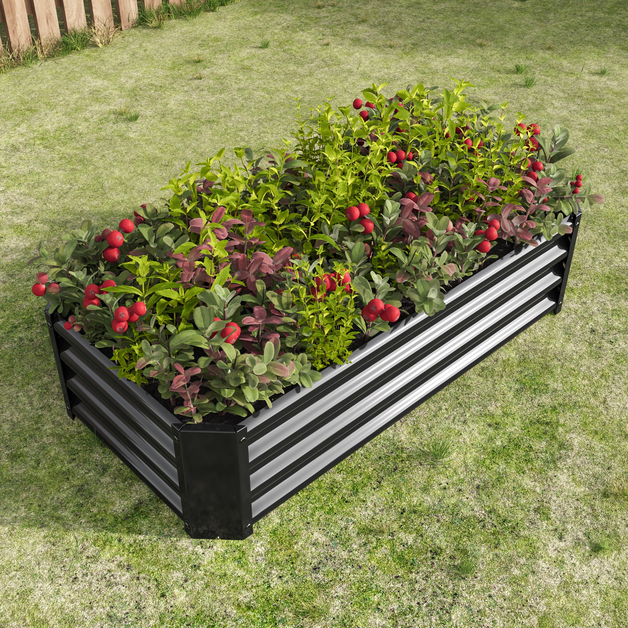Metal Raised Garden Bed with Gloves Tools OT-GD02