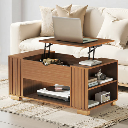 COMHOMA Coffee Table with Lifting Top & Hidden Storage