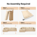 COMHOMA Modular Sectional Couch with L/R-Shape Chaise, Corduroy Upholstery & No Assembly Required B10