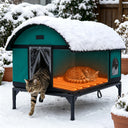 LUCKLIFE® Heated Outdoor Cat House, Weatherproof Shelter with Heating Pad, Winter Use PET06