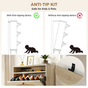 Shoe Storage Cabinet with 2 Flip Drawers & Charging Station