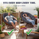 COMHOMA Oversized Papasan Chair with Sun Shade OT-CH01