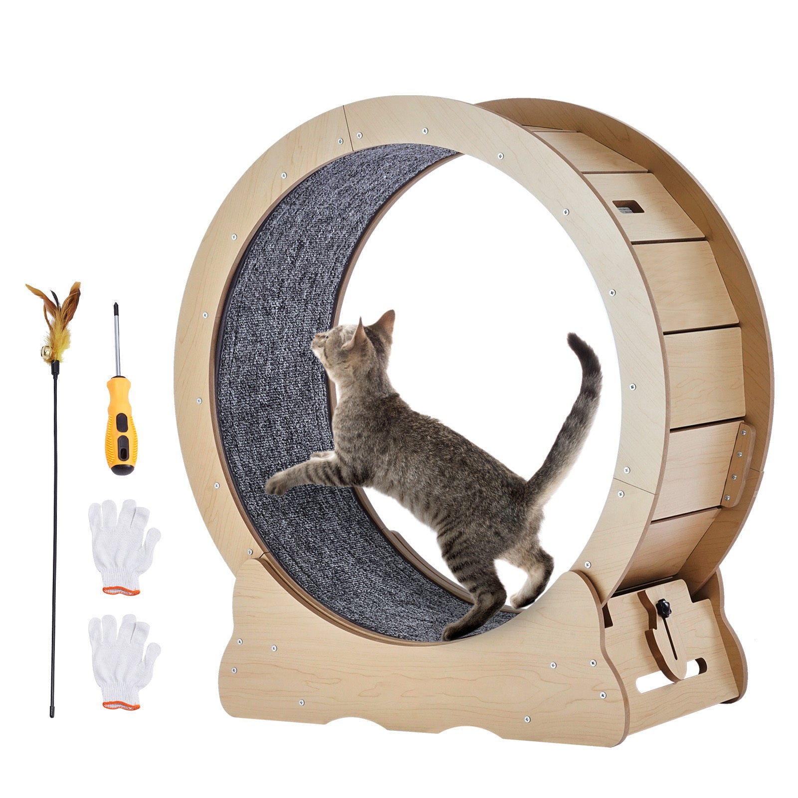 29.5" Cat Exercise Wheel Large Cat Treadmill Wheel for Indoor Cats
