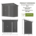 COMHOMA Outdoor Metal Storage Tool Shed B106