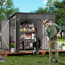 COMHOMA Outdoor Metal Storage Tool Shed B106