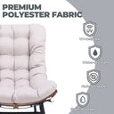 COMHOMA Outdoor Rocking Papasan Chair, Oversized Wicker Patio Rocker OT-CH03