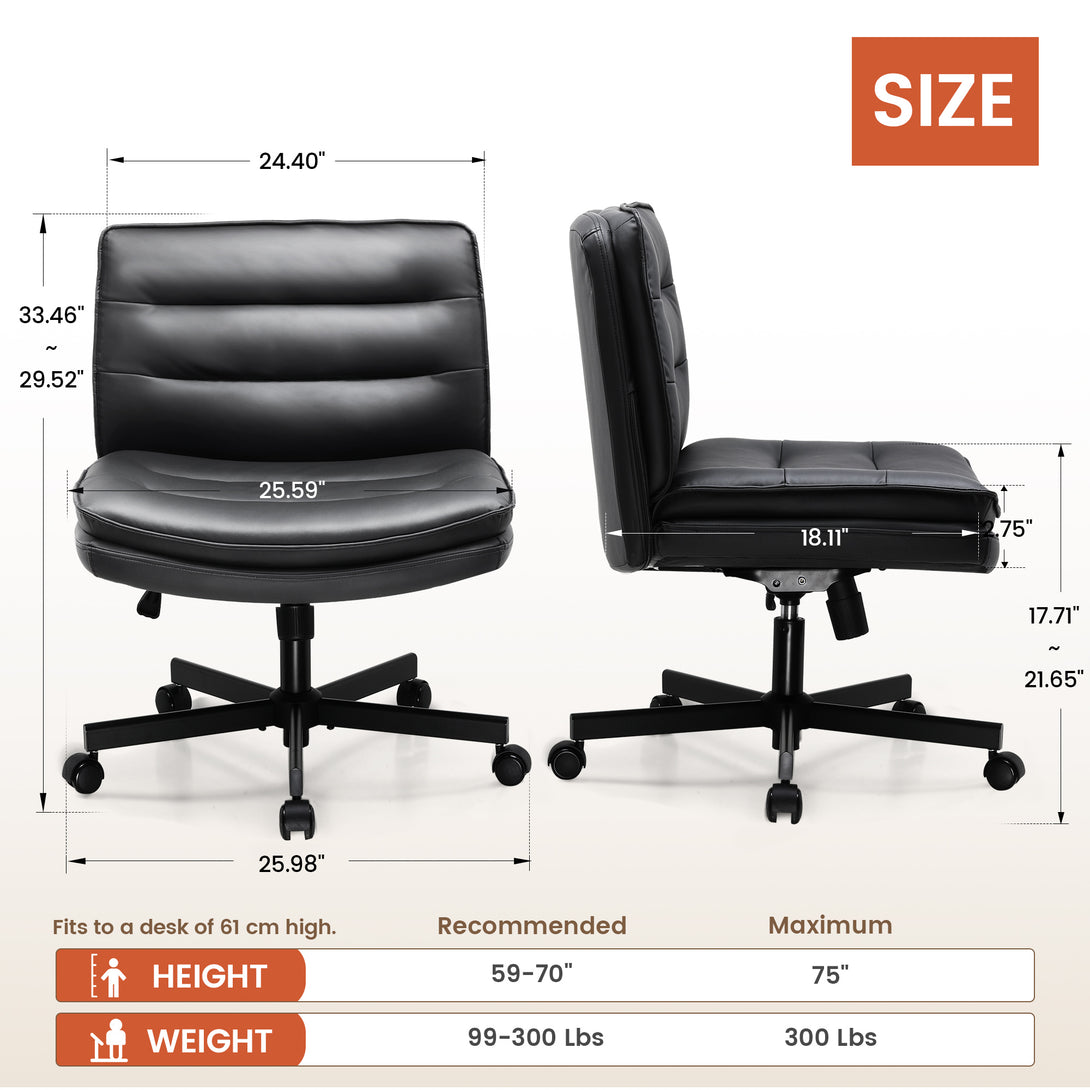 COMHOMA Armless Office Chair CH310