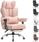 COMHOMA Upgraded Big and Tall Office Chair 400LBS with Pillow, Adjustable Armrest CH510