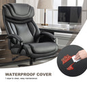 COMHOMA PU Office Chair with Ergonomic Back & Adjustable Headrest CH533