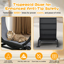 GTRACING Large Cat Exercise Wheel with Detachable Carpet & Teaser/Stickers, PET-CEW01-BLK