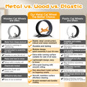 GTRACING Large Cat Exercise Wheel with Detachable Carpet & Teaser/Stickers, PET-CEW01-BLK