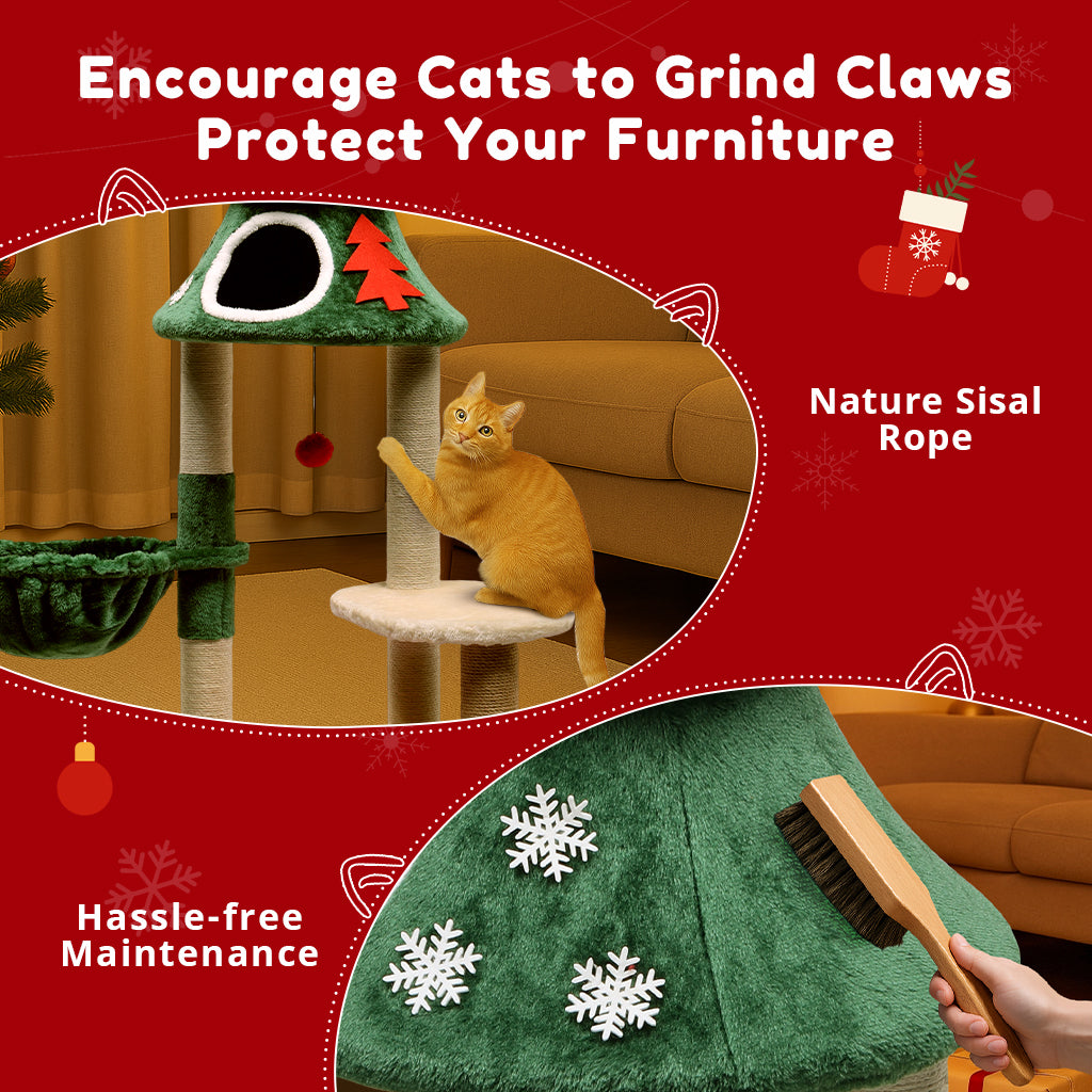 COMHOMA® Christmas Cat Tree Tower PET-XMAS