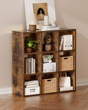 6/8/9 Cubes Wood Storage Organizer with Open Back and Removable Back Panels B3001-LUCKLIFE